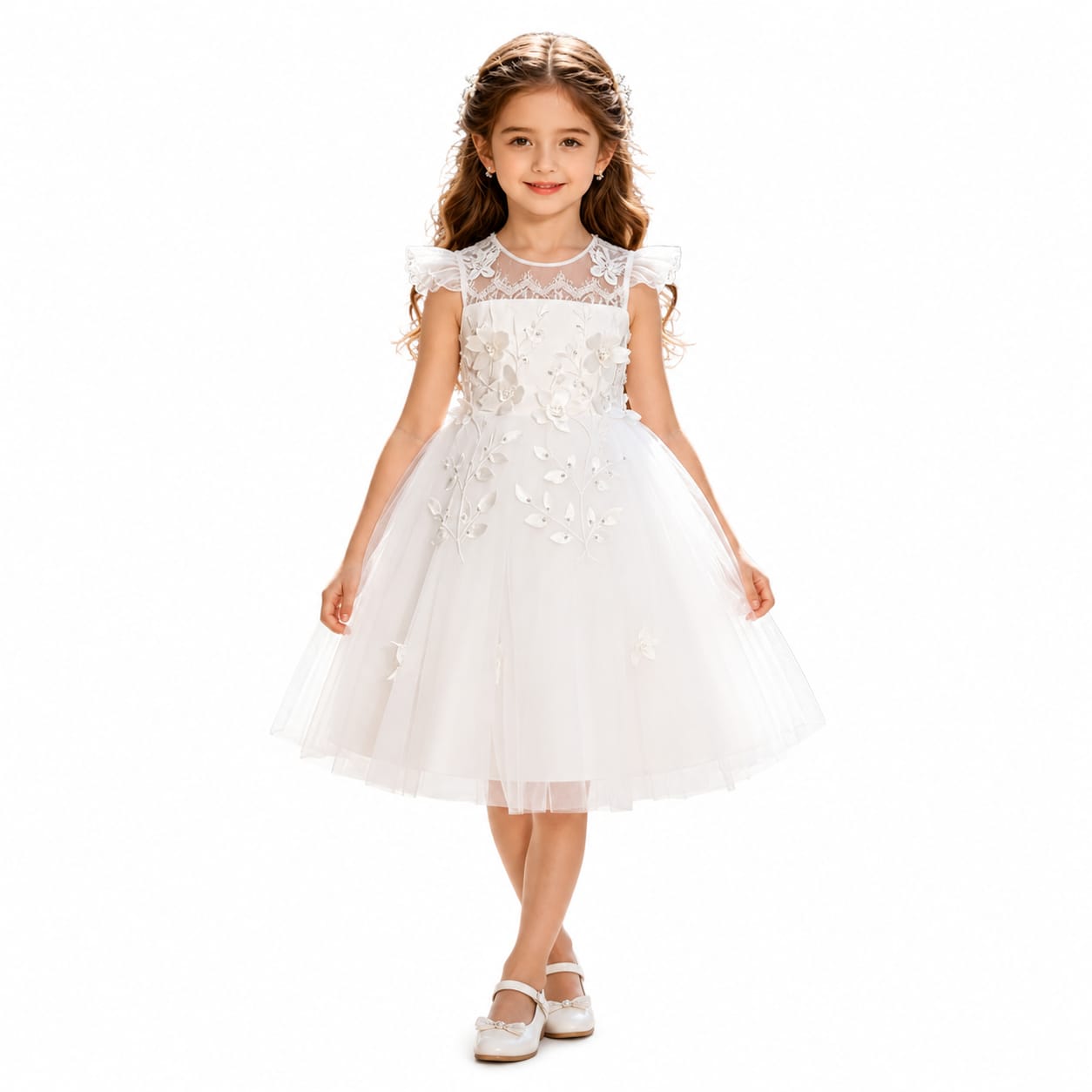 White Pearl Party Dress