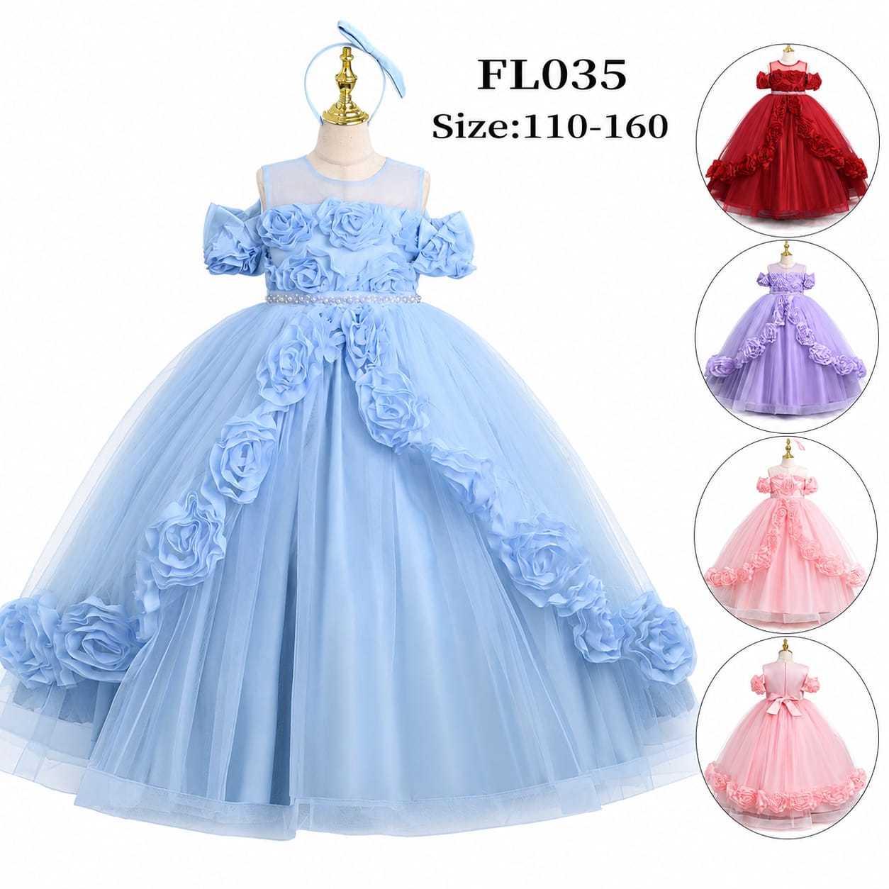Rosette Princess Dress